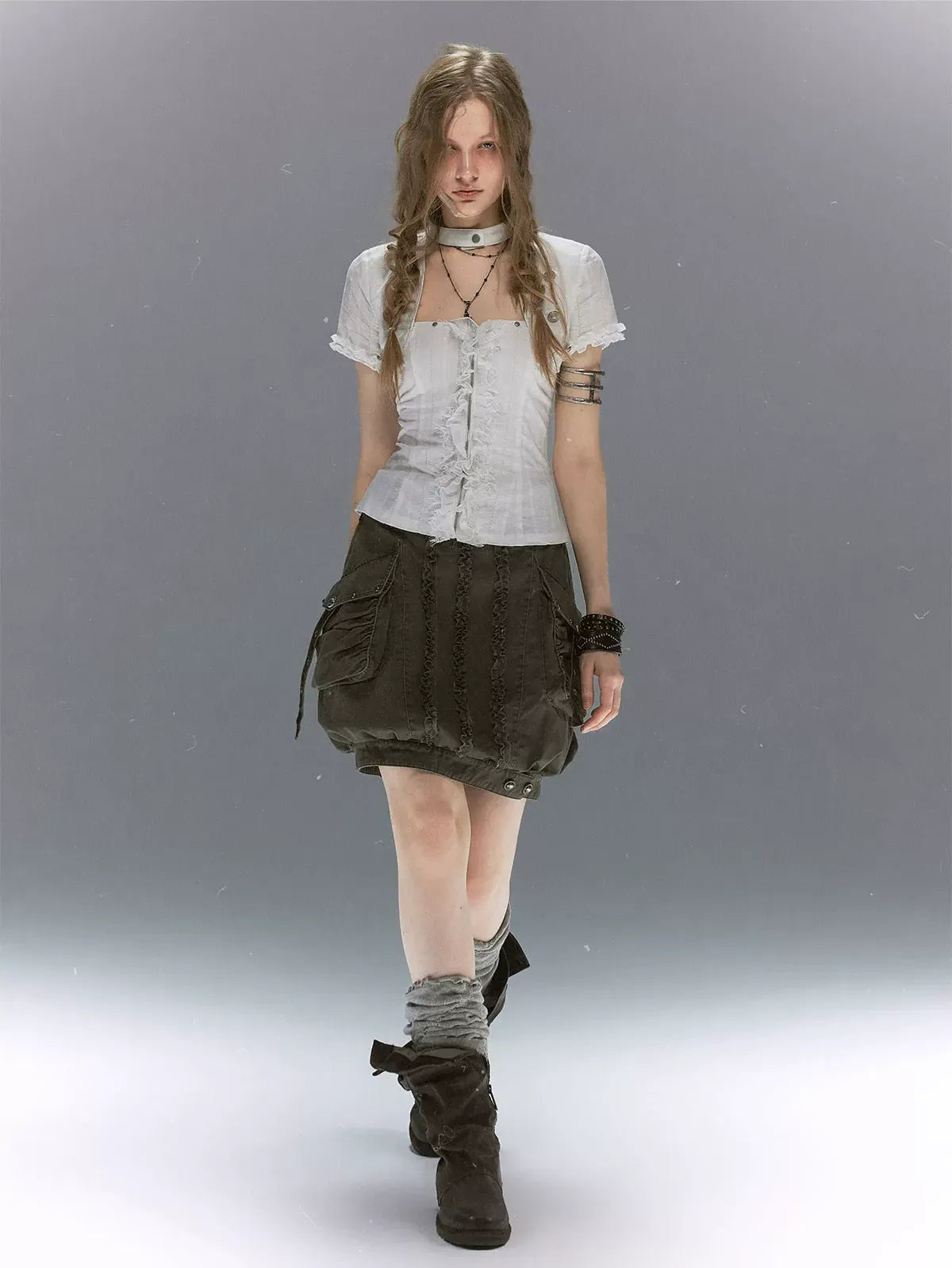 Punk Ruffle Lace Set