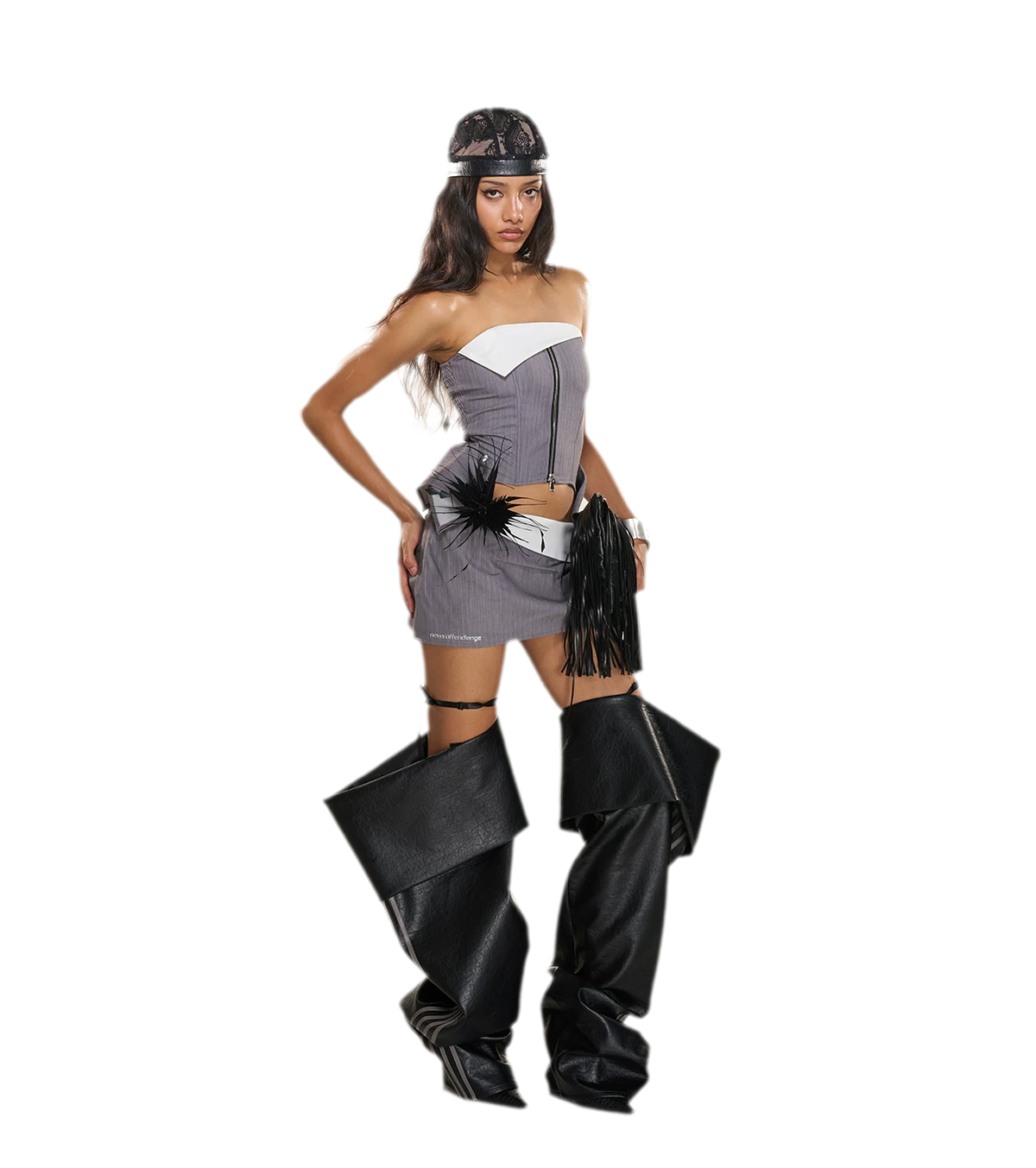 Oversized Leather Leg Harness