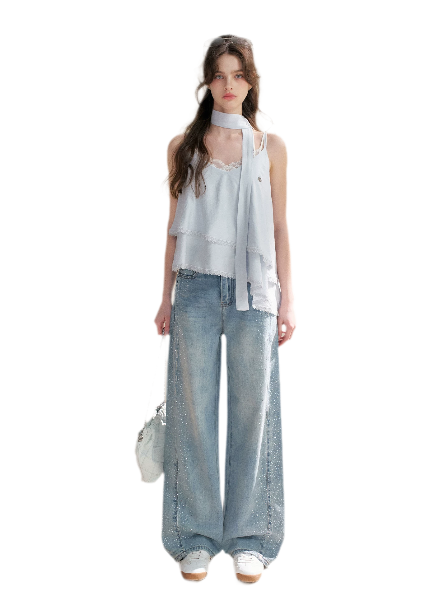 Asymmetrical Lace V-Neck Camisole