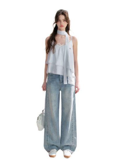 Asymmetrical Lace V-Neck Camisole