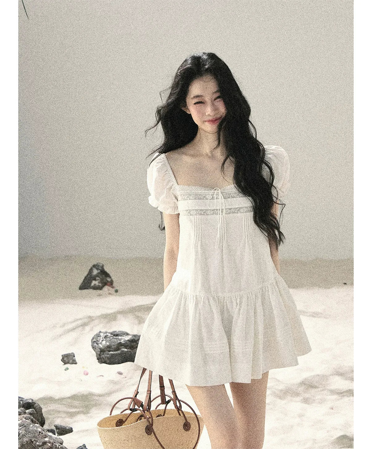 Cloudy Lace Puff Dress