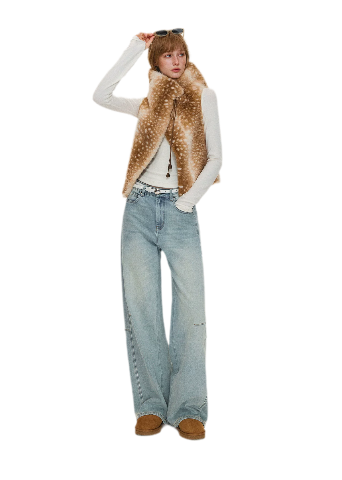 Plush Faux Fur Cropped Vest