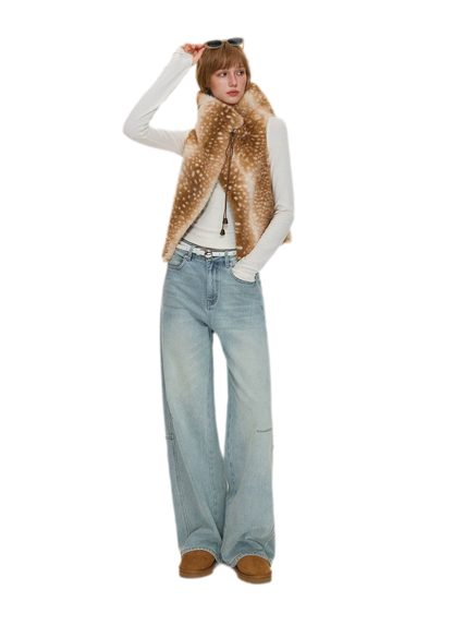 Plush Faux Fur Cropped Vest