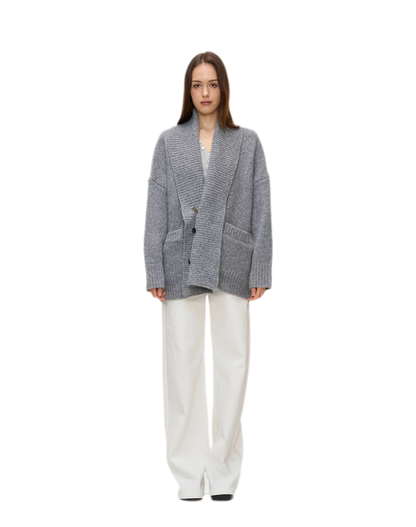Dense Knit Shawl Cardigan