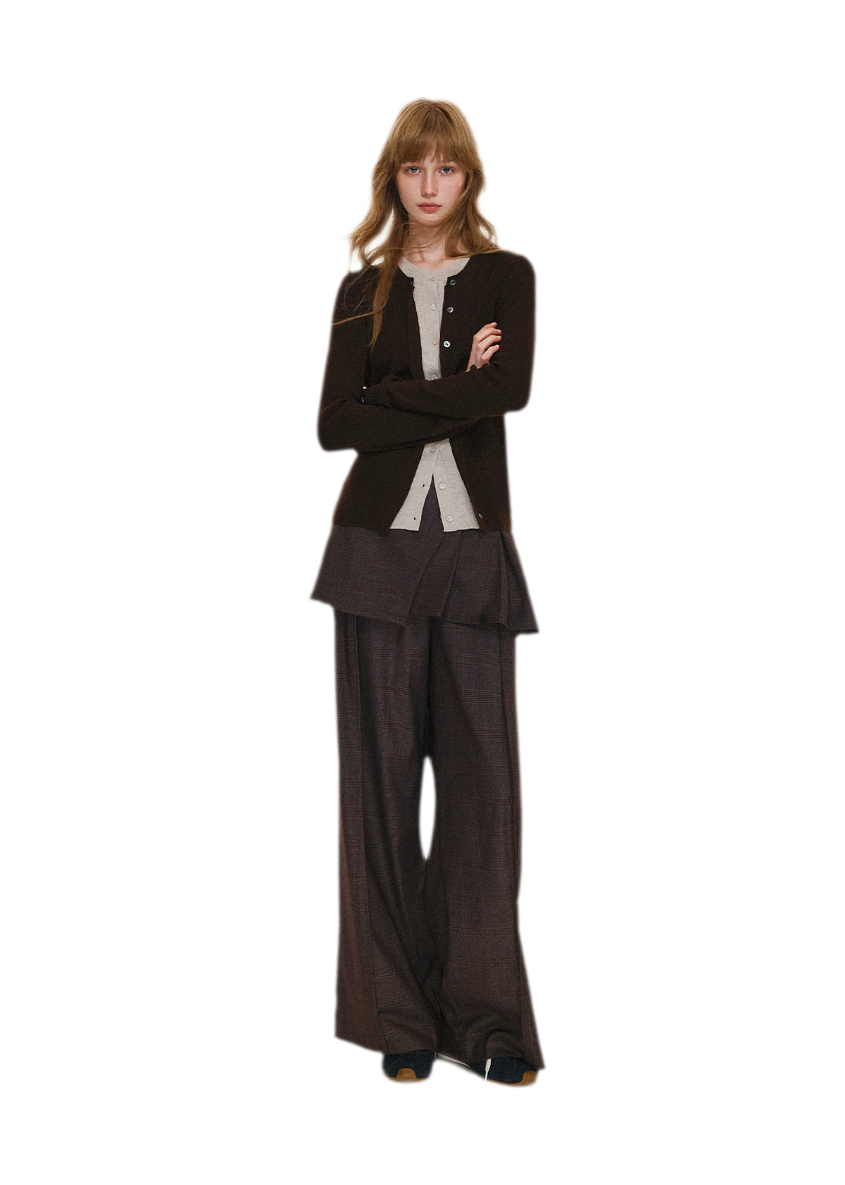 Fine Knit Contrast Cardigan
