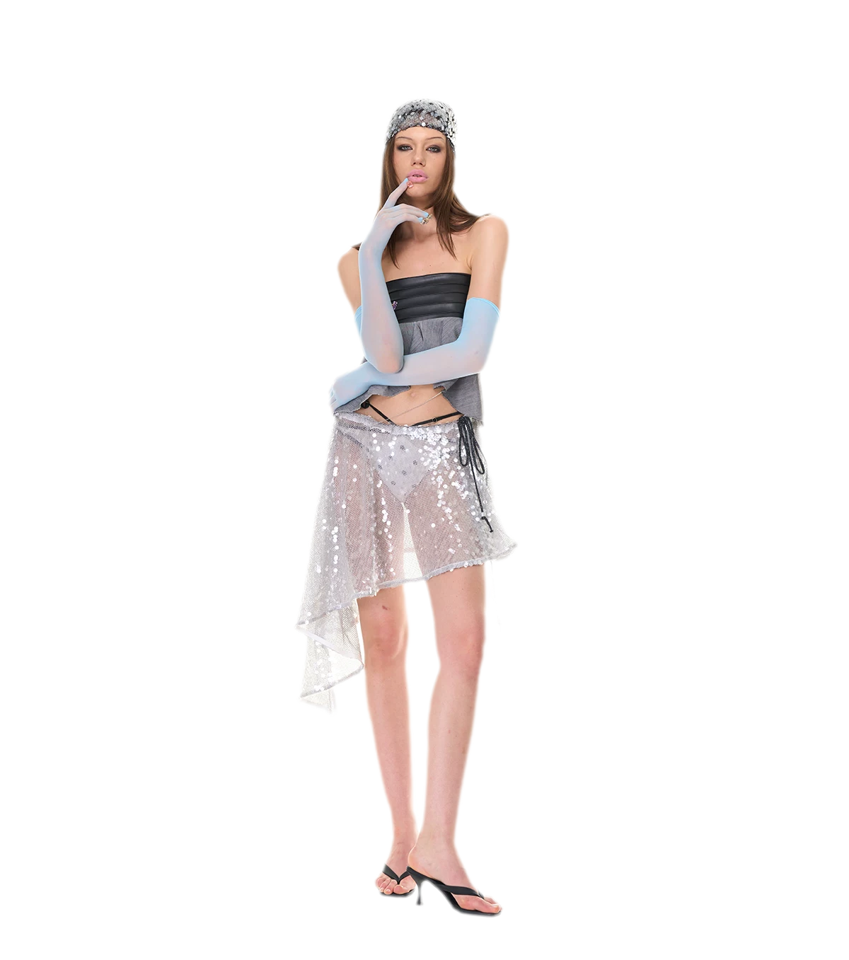 Shimmering Asymmetric Cover-Up