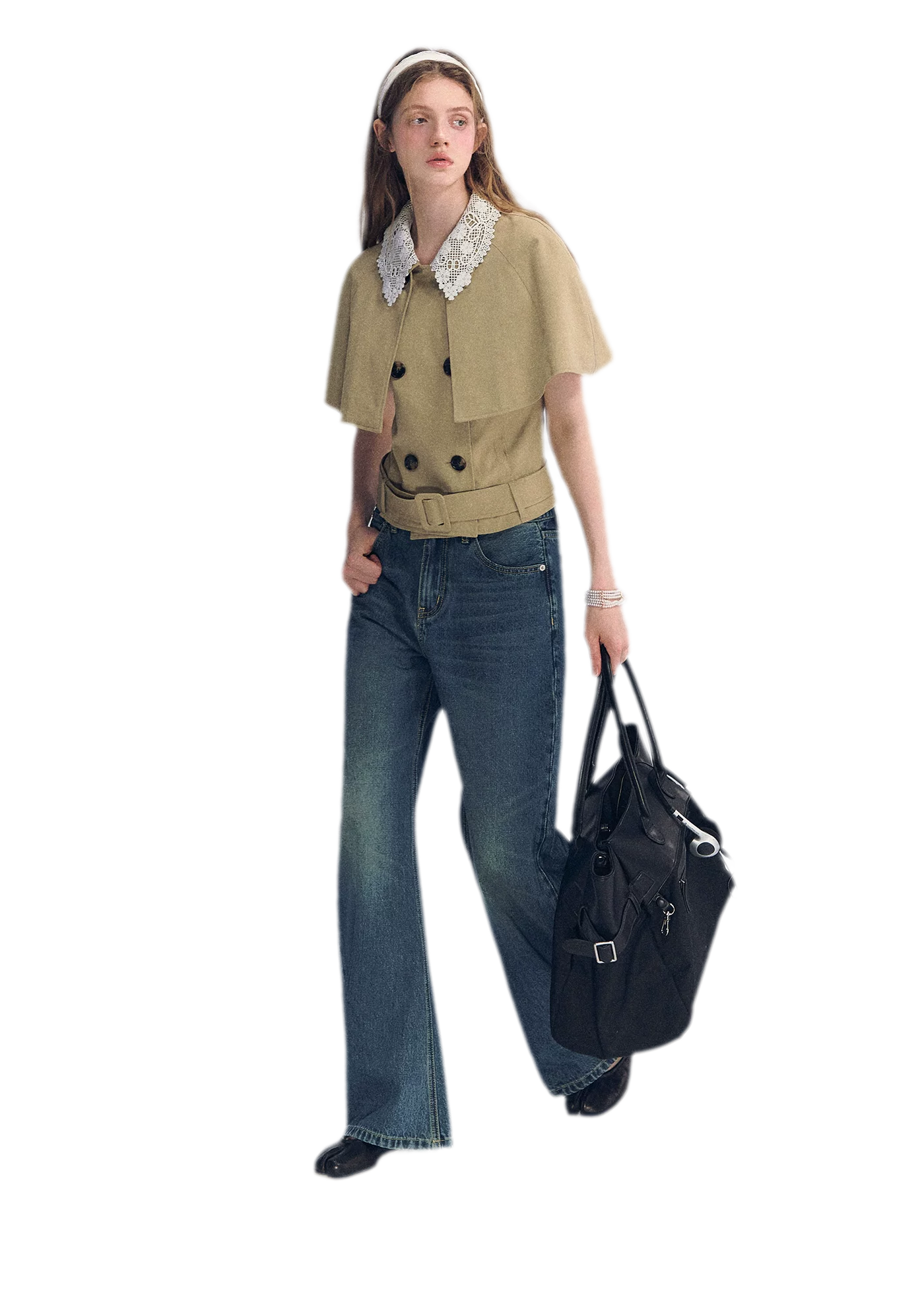 Detachable Lace Collar Cape