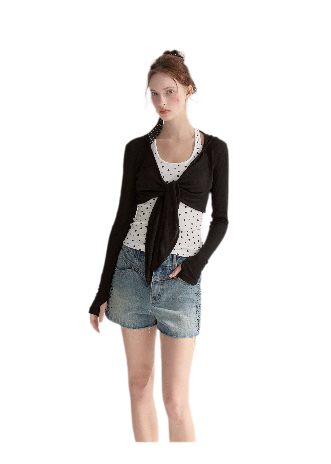 Tie Front Shrug Tank
