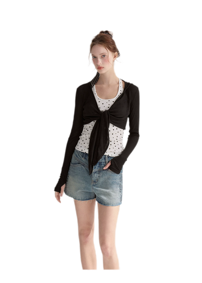 Tie Front Shrug Tank