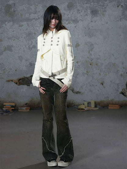 Metal Toggle Hooded Sweatshirt