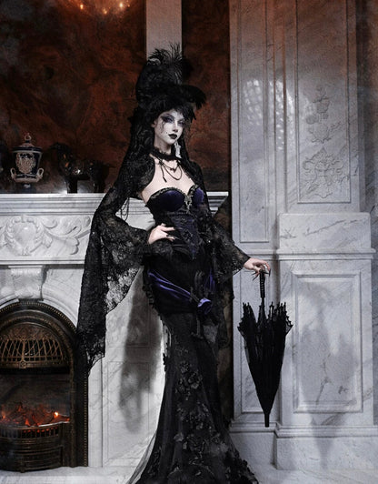 Rhinestone Velvet Gothic Corset