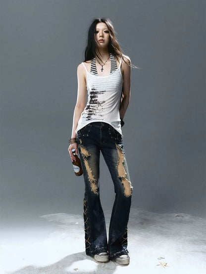 Dual Wear Print Halter Cami