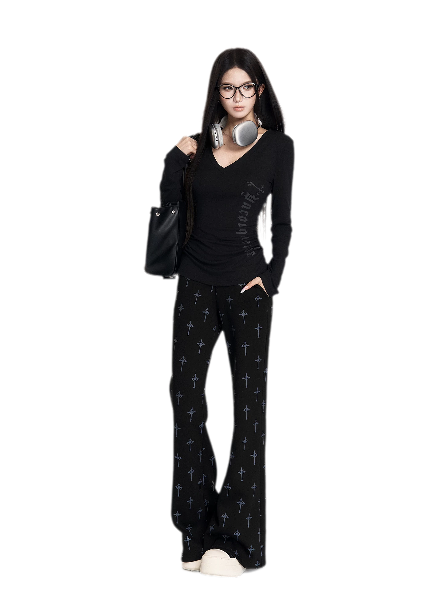 Printed Hooded Trackwear Set
