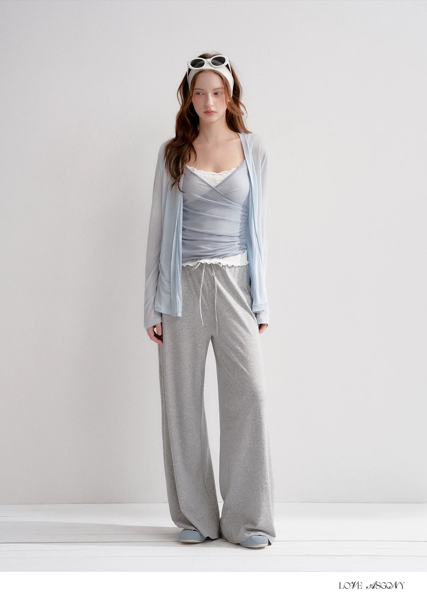 Lyrical Lace Spliced Cross Mesh Camisole Top
