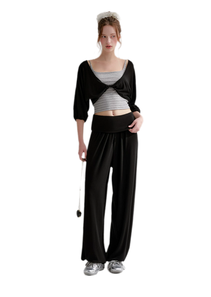 Lantern Sleeve Knit Set