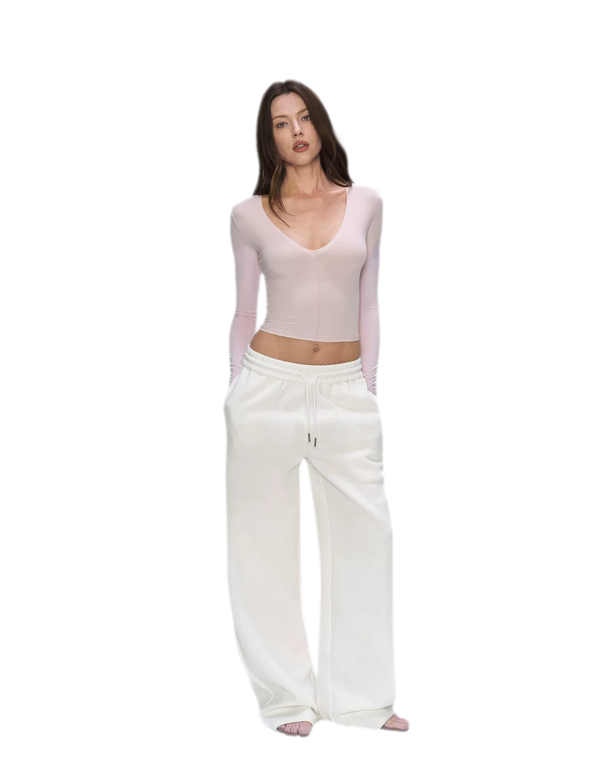 Air Cotton Wide-Leg Sweatpants
