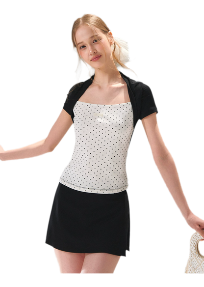 Colorblock Faux Two-Piece Tee