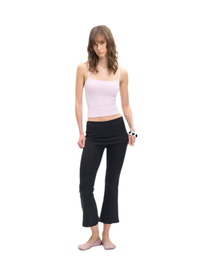 Capri Foldover Flare Pants