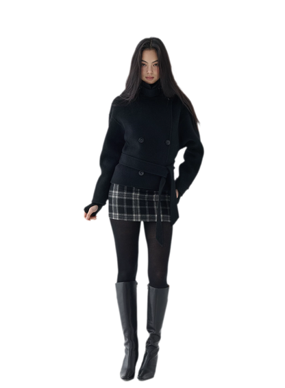 Double-Faced Wool Short Coat