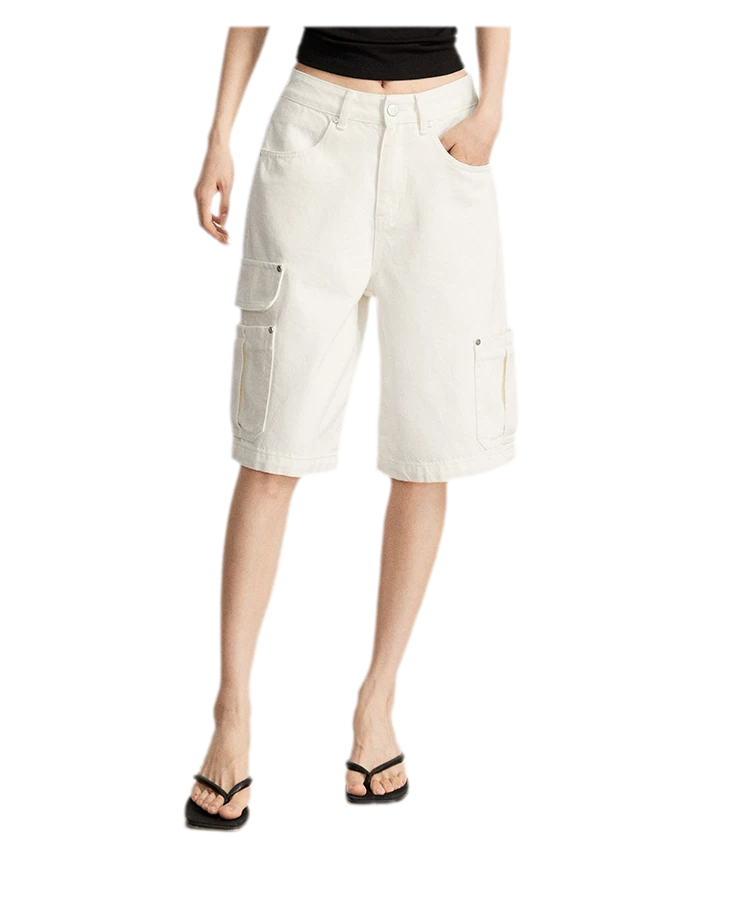 Wide-Leg Cargo Shorts