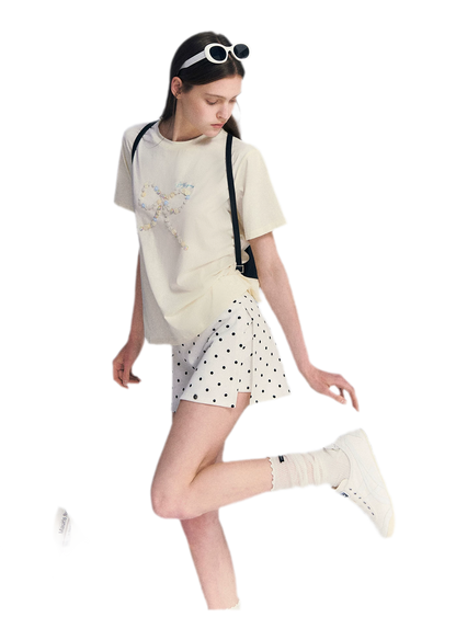Hand-Sewn Bow T-Shirt
