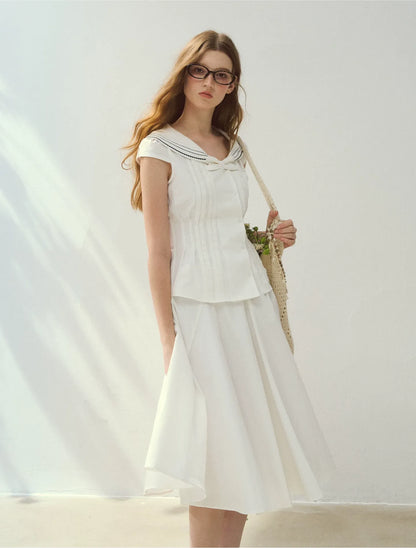 Sailor Collar Skirt Set