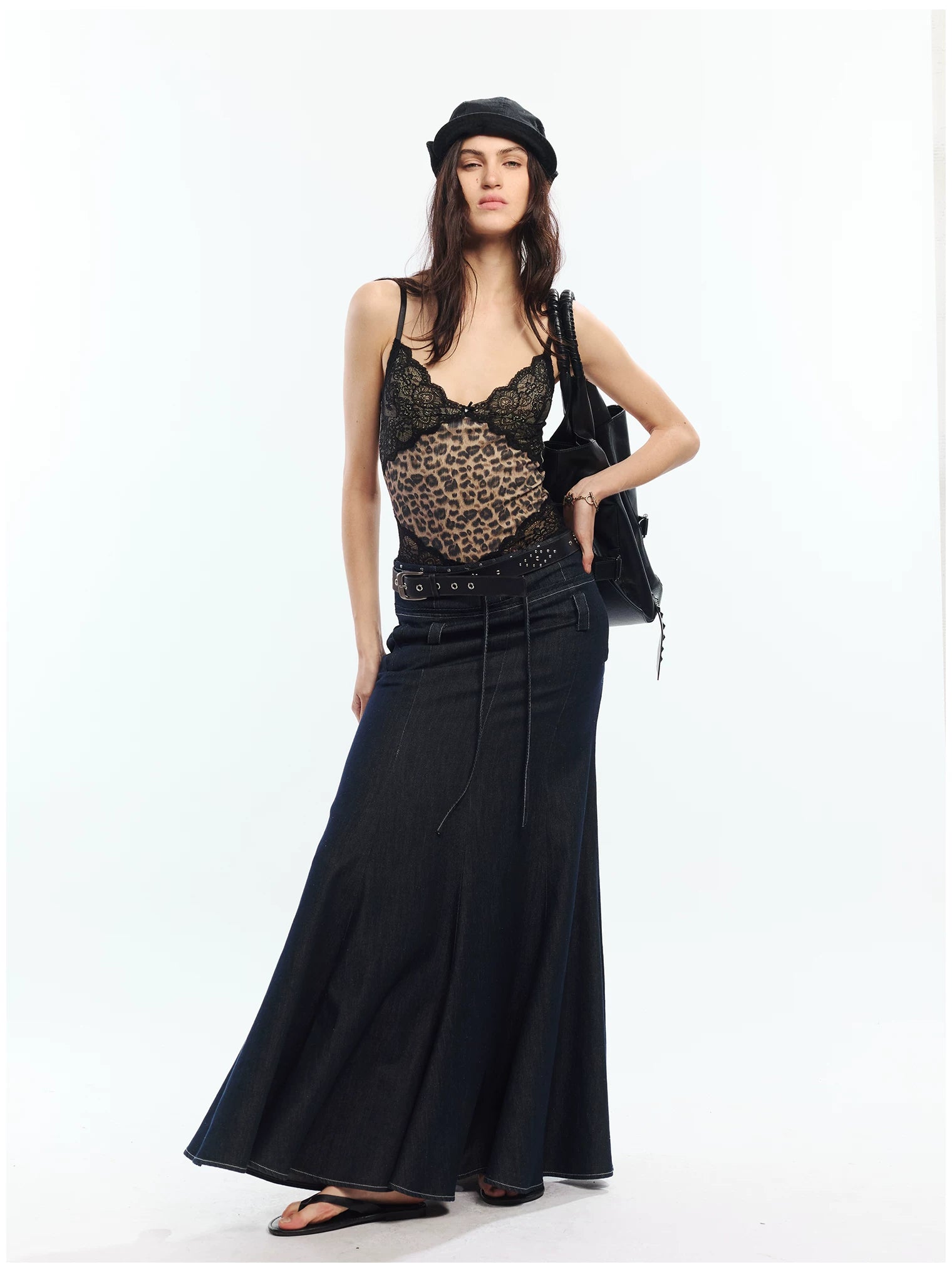 Vintage Rose Leopard Print Lace Camisole
