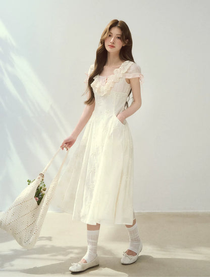 Shell Diary Embroidered Dress