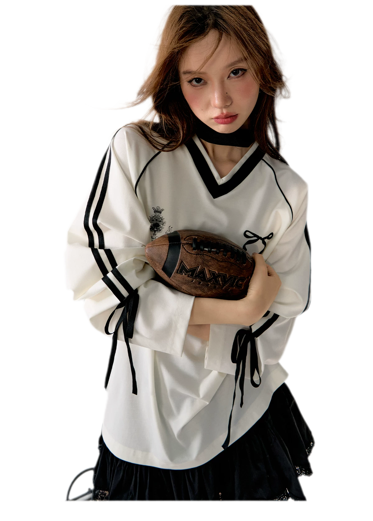 Blokette Jersey V-Neck Set