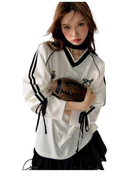 Blokette Jersey V-Neck Set