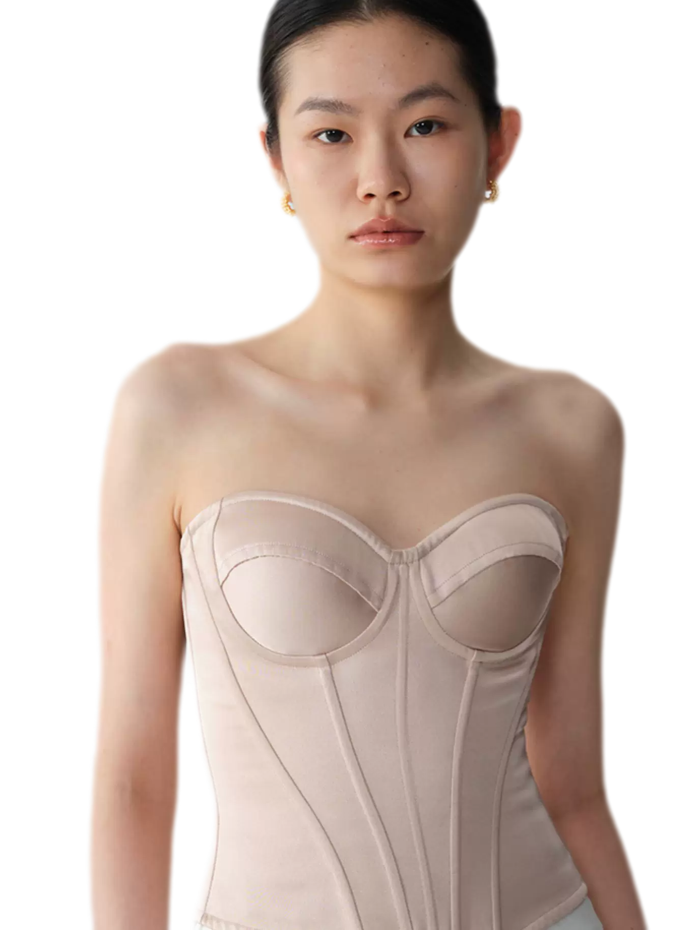 Velvet Bow Satin Corset