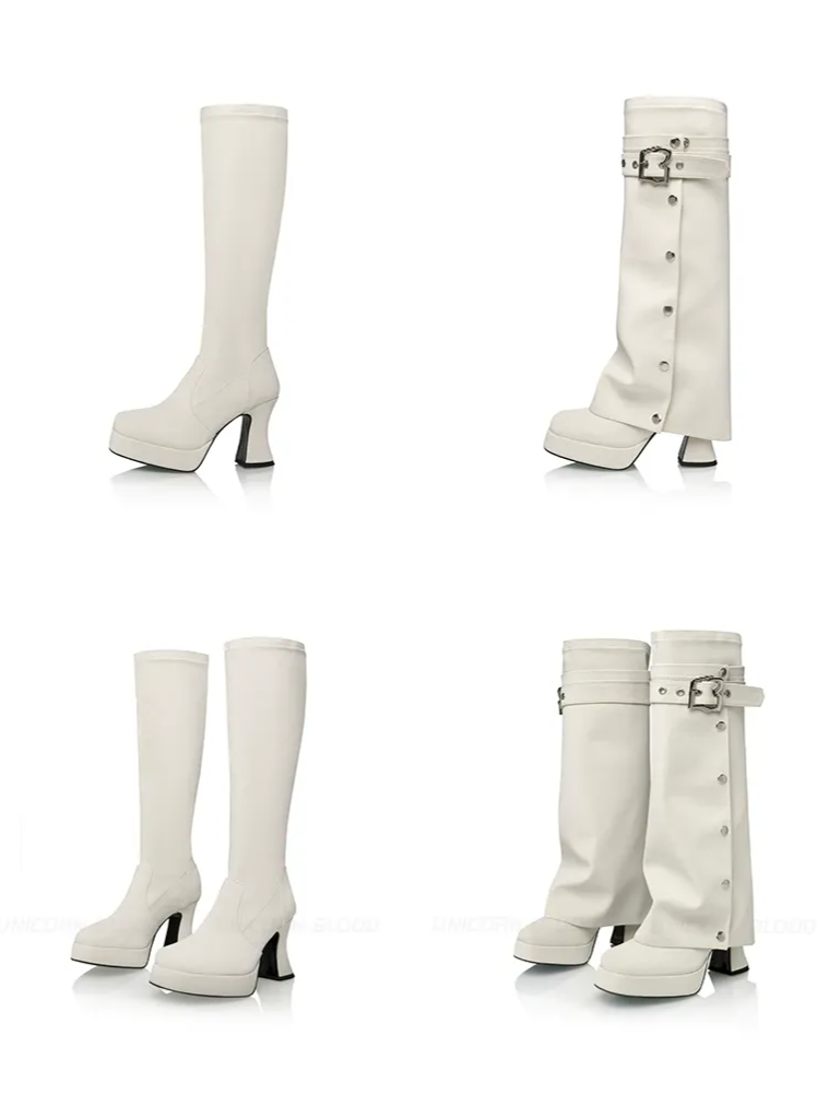 Lychee Textured Chunky Boots