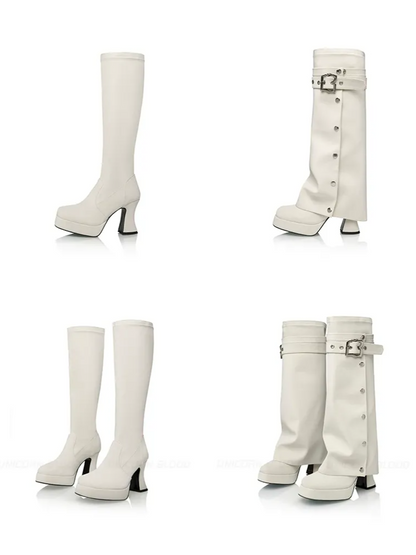 Lychee Textured Chunky Boots
