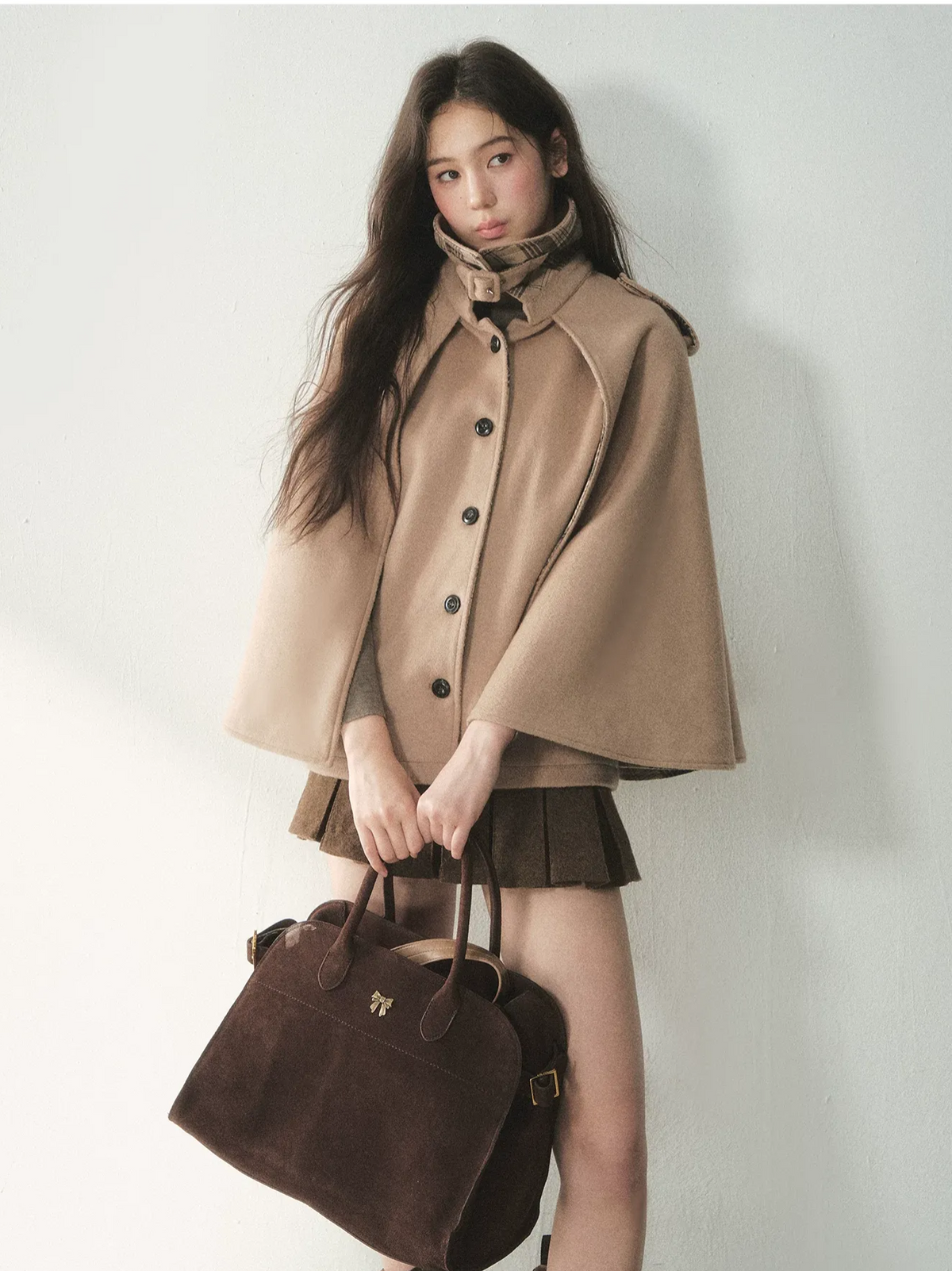 720g Wool Blend Cape Coat