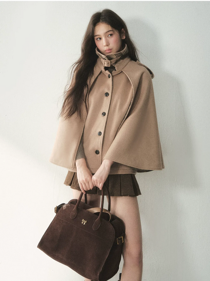 720g Wool Blend Cape Coat