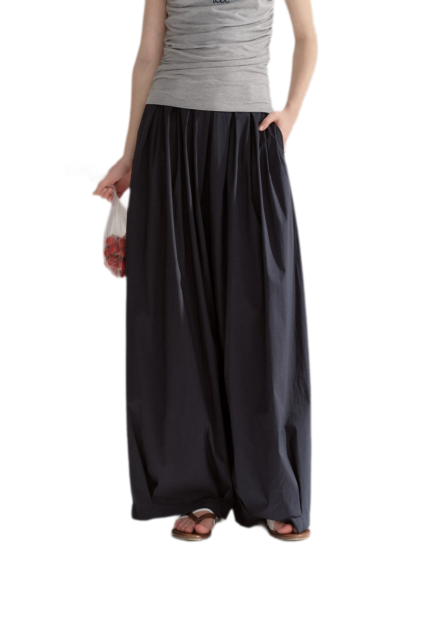 Pleated Balloon Relaxed Pants
