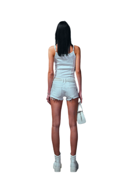 Wild Phantom Ultra Low-Rise Denim Shorts