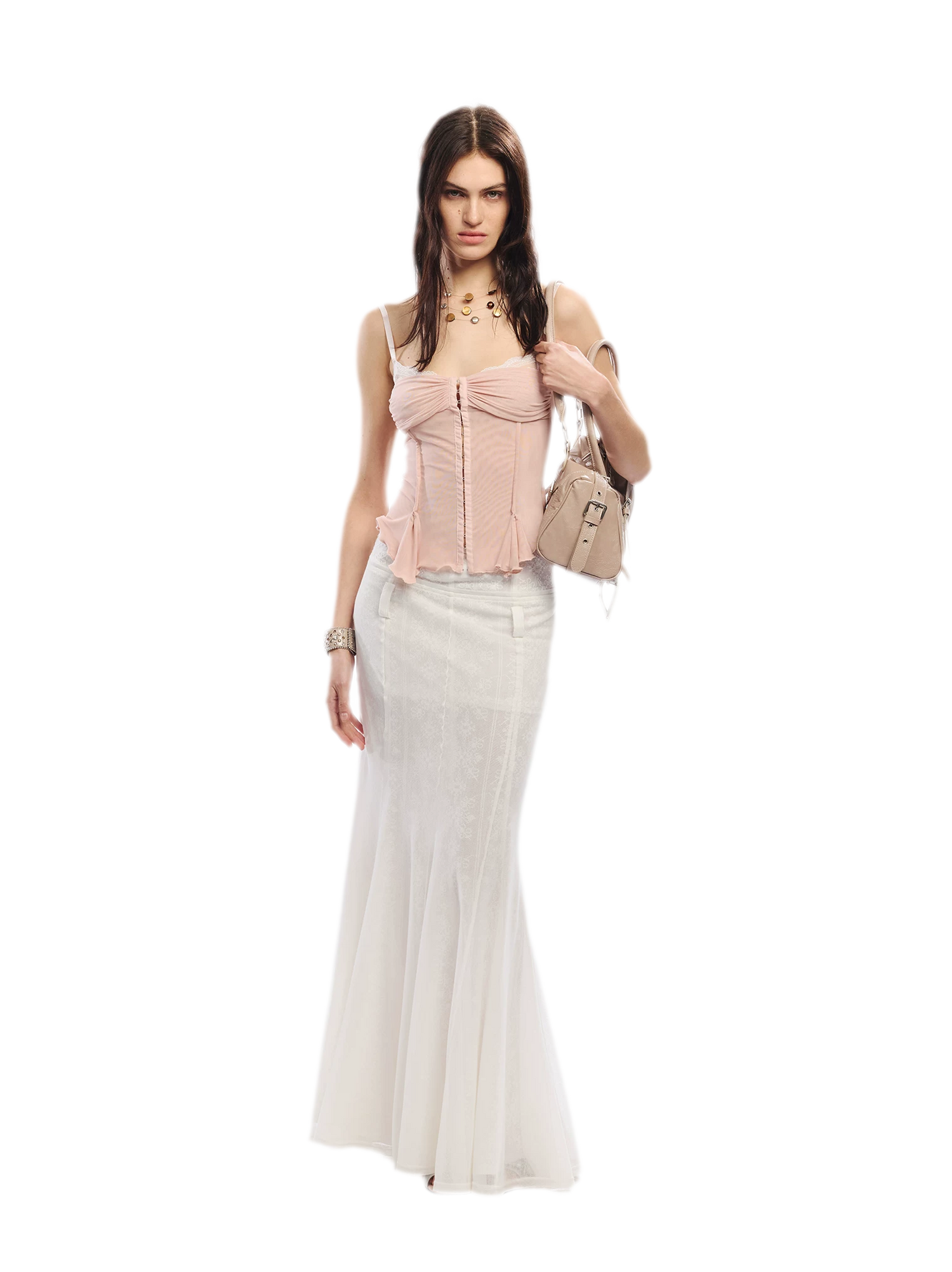 Original Lace Splicing Mesh Camisole