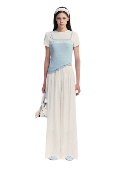 Lace Trim Layered Tee