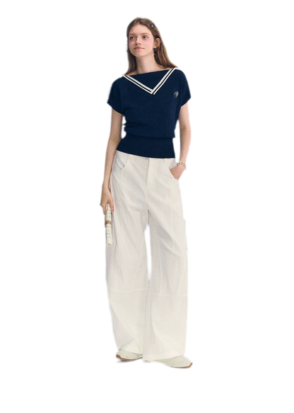 Contrast Trim Knit Top