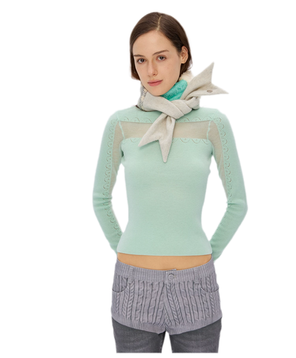 Wool Rib Knit Top