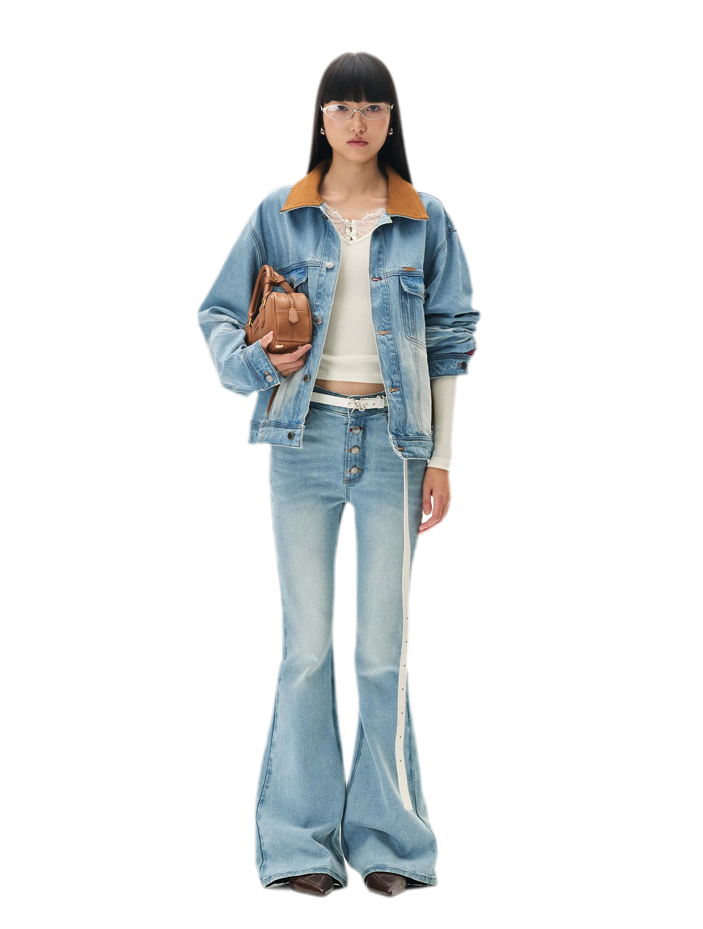 Enzyme Washed Suede-Panel Jacket