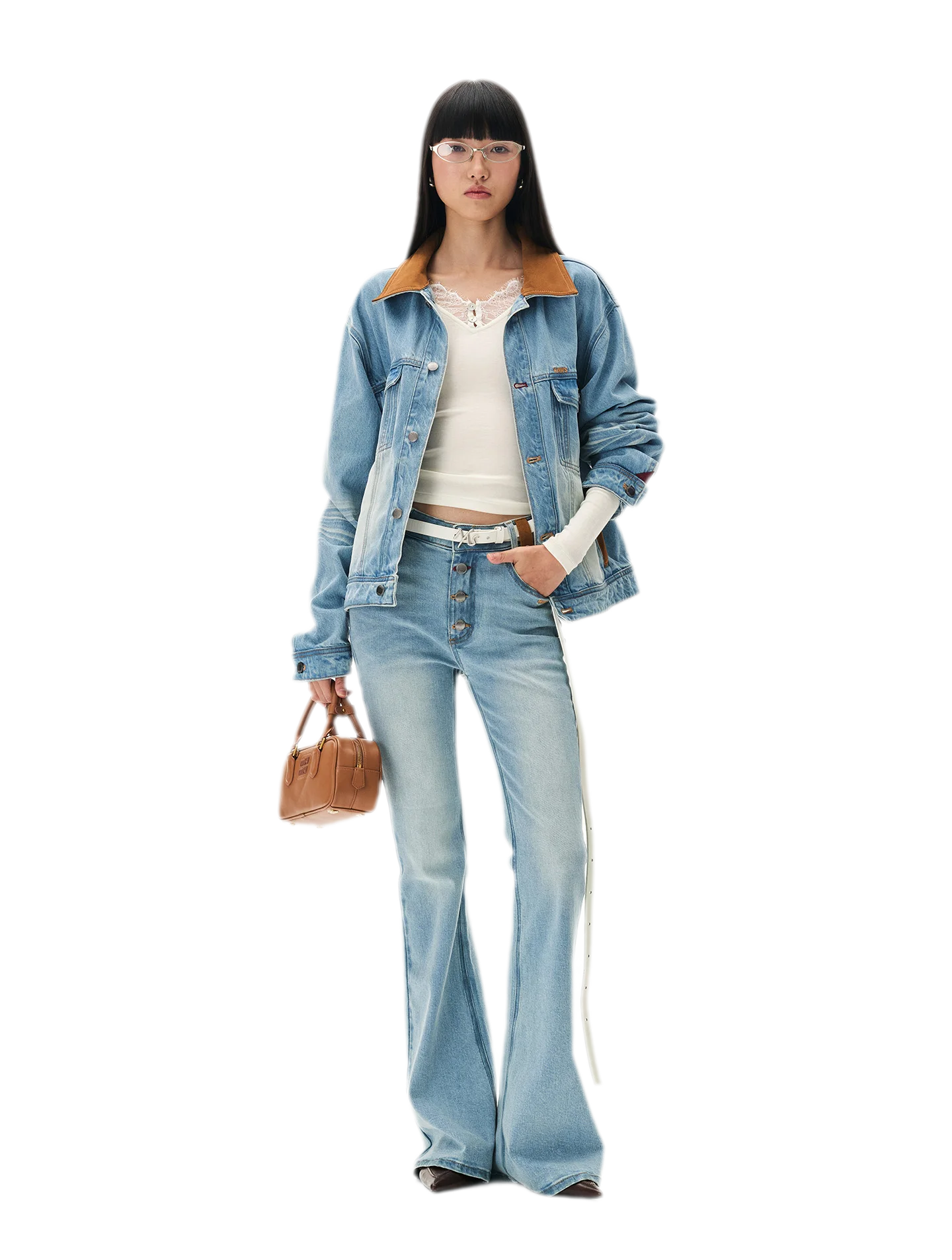 Enzyme Washed Suede-Panel Jacket