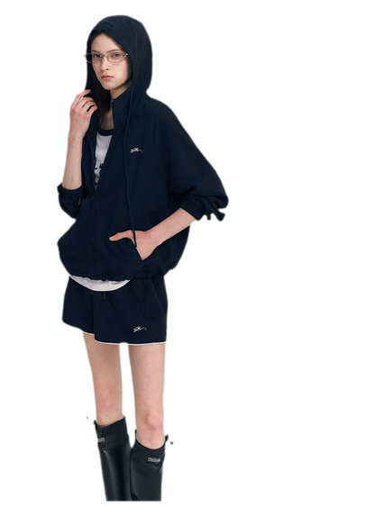 Lace Trim Drawstring Set