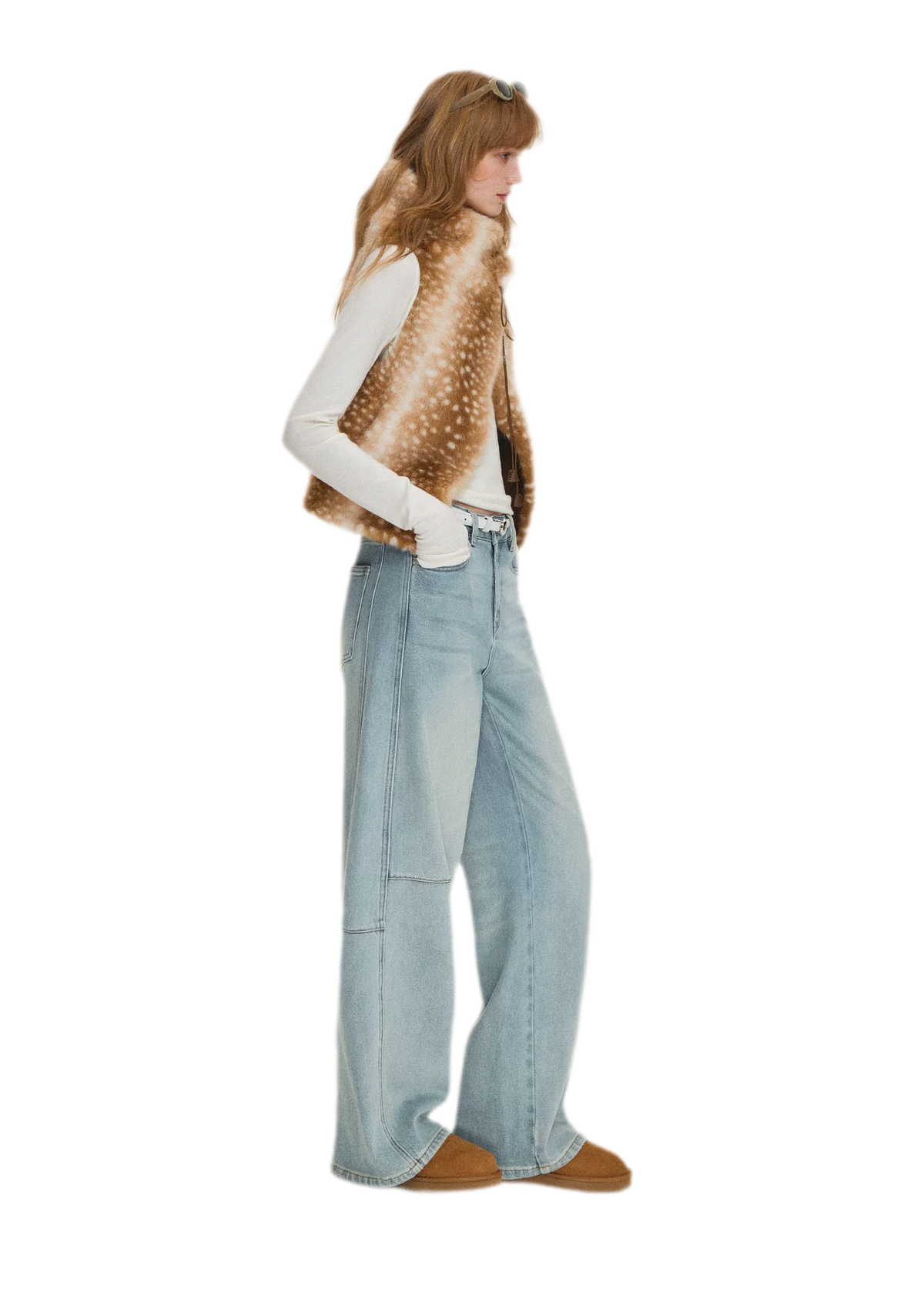 Plush Faux Fur Cropped Vest