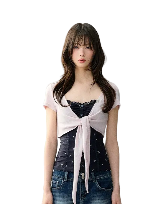 Korean Style Slim Fit Two-Piece Vest Set