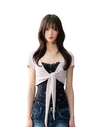 Korean Style Slim Fit Two-Piece Vest Set