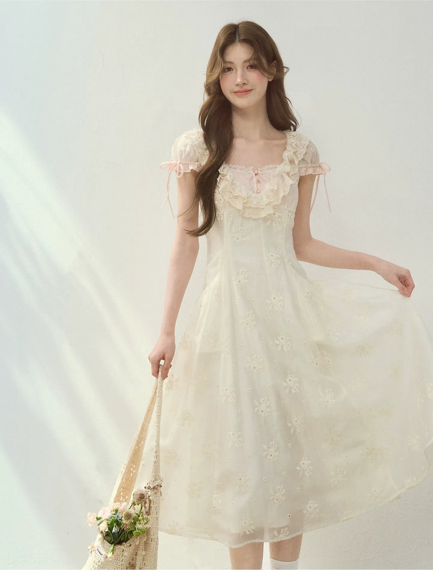 Shell Diary Embroidered Dress