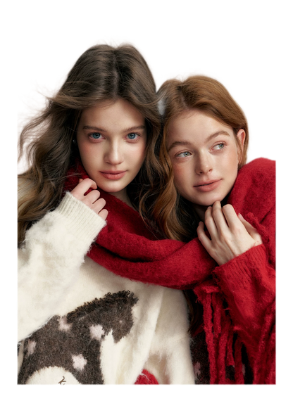 Brushed Horse Jacquard Sweater