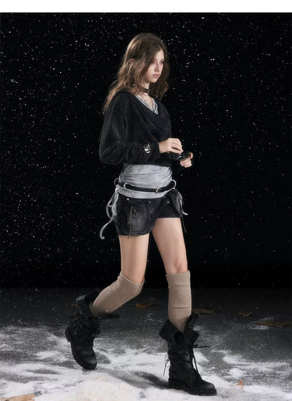 Punk Foldover Platform Boots